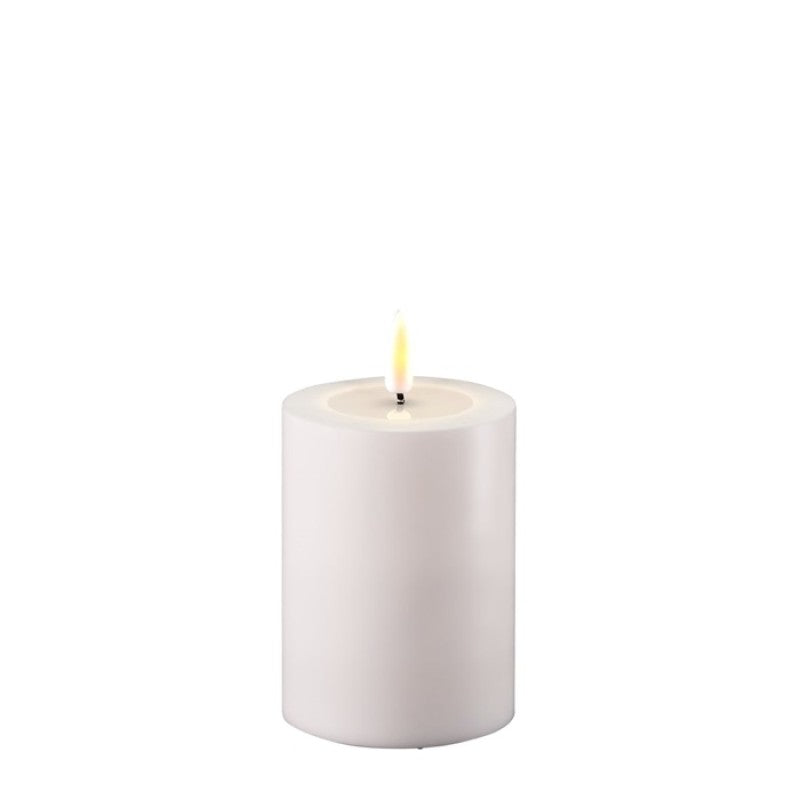 LED Outdoor Pillar Candle - White