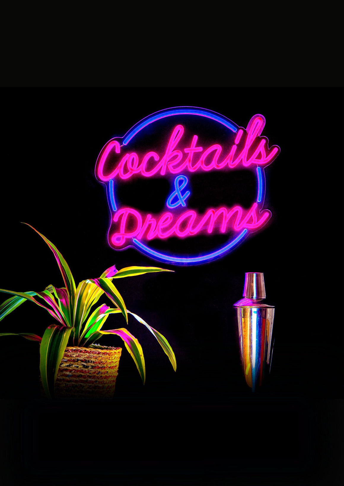 Neon Light Wall Sign (Cocktails & Dreams)