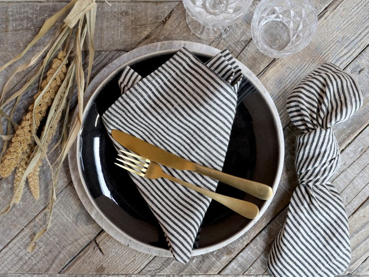 Set of 4 Linen Napkins - Stripe