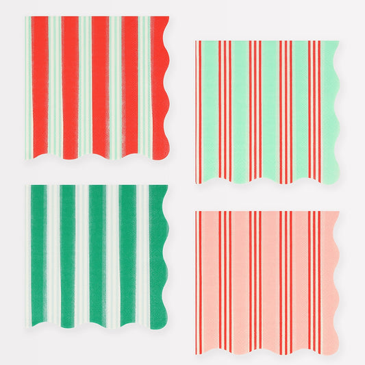 Meri Meri Festive Striped Small Napkins