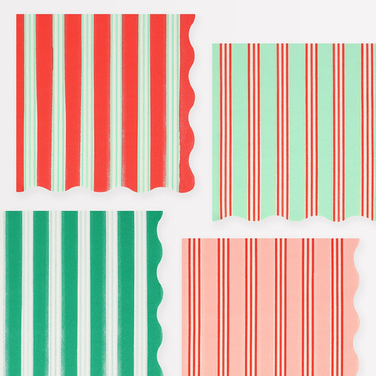 Meri Meri Festive Stripe Large Napkins