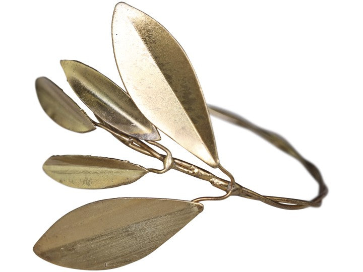 Napkin Ring w/leaves - Brass