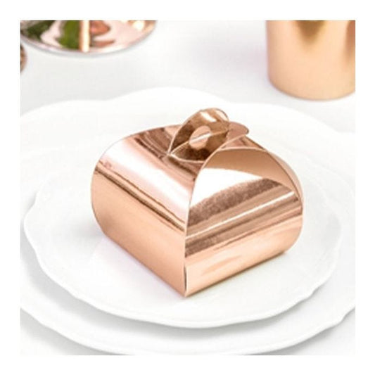 Rose Gold favour boxes - set of 10
