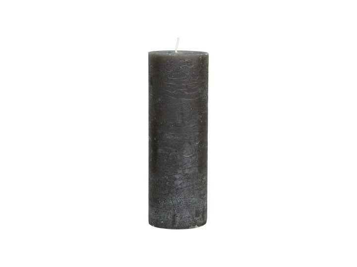 Macon Pillar Rustic Wax Candles - Coffee