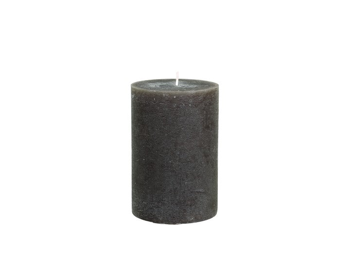 Macon Pillar Rustic Wax Candles - Coffee
