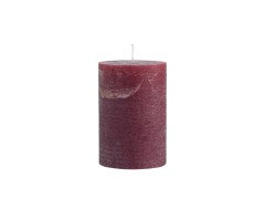 Macon Pillar Rustic Wax Candles - Red