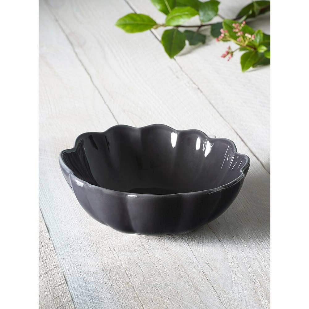 Scallop Large Dip Bowl Grey