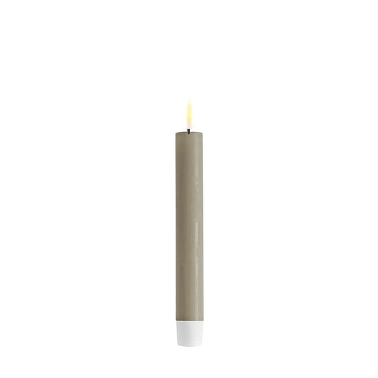 Straight LED dinner candles (set of 2) - Sand