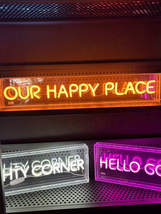 Neon Light Box - [Our Happy Place]