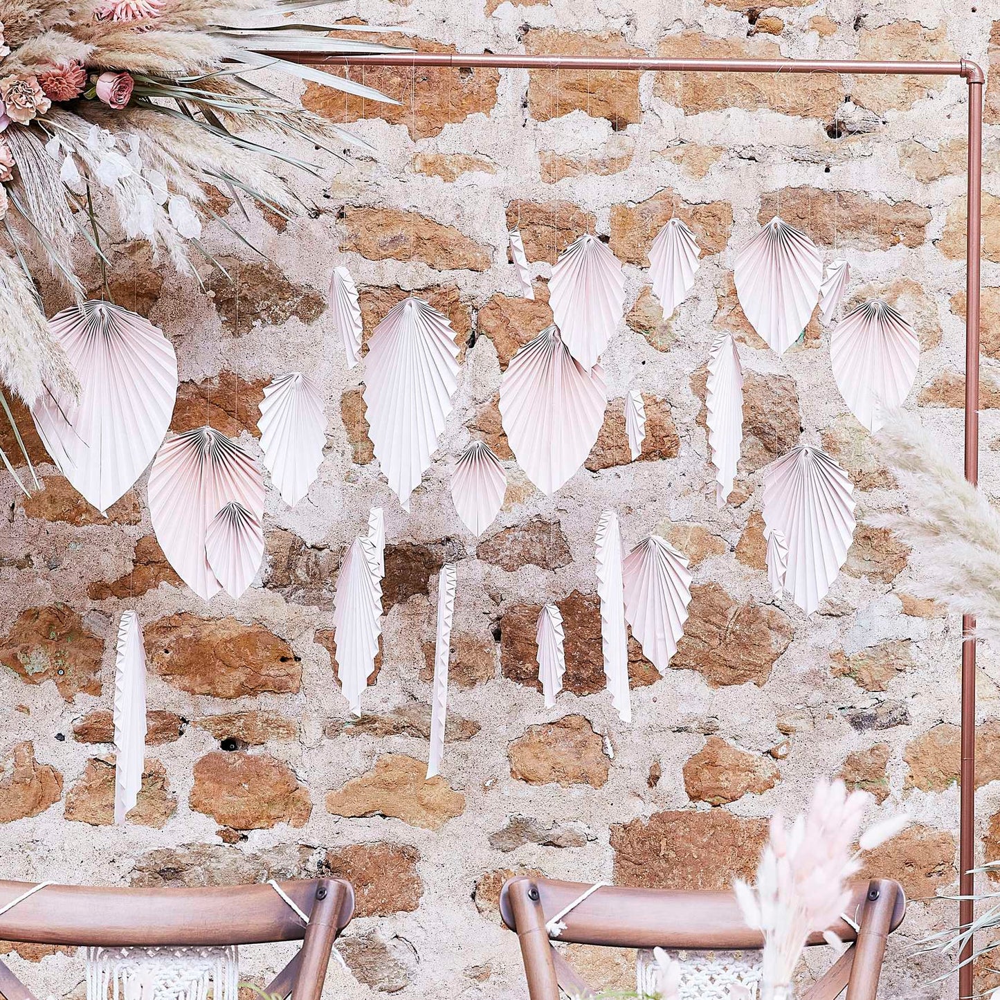 Pink Palm Spear Backdrop