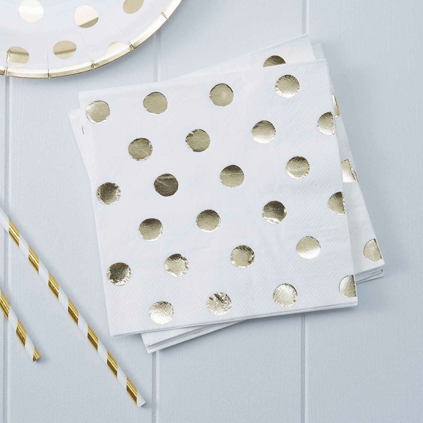 Gold Polka Dot Napkins