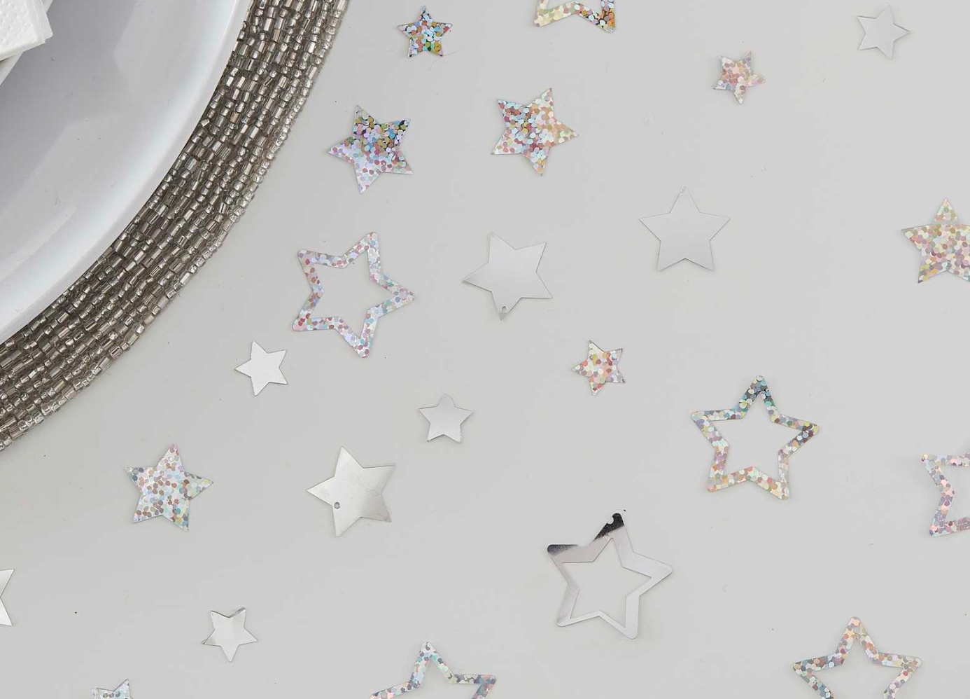 Silver Foiled Star Table Confetti