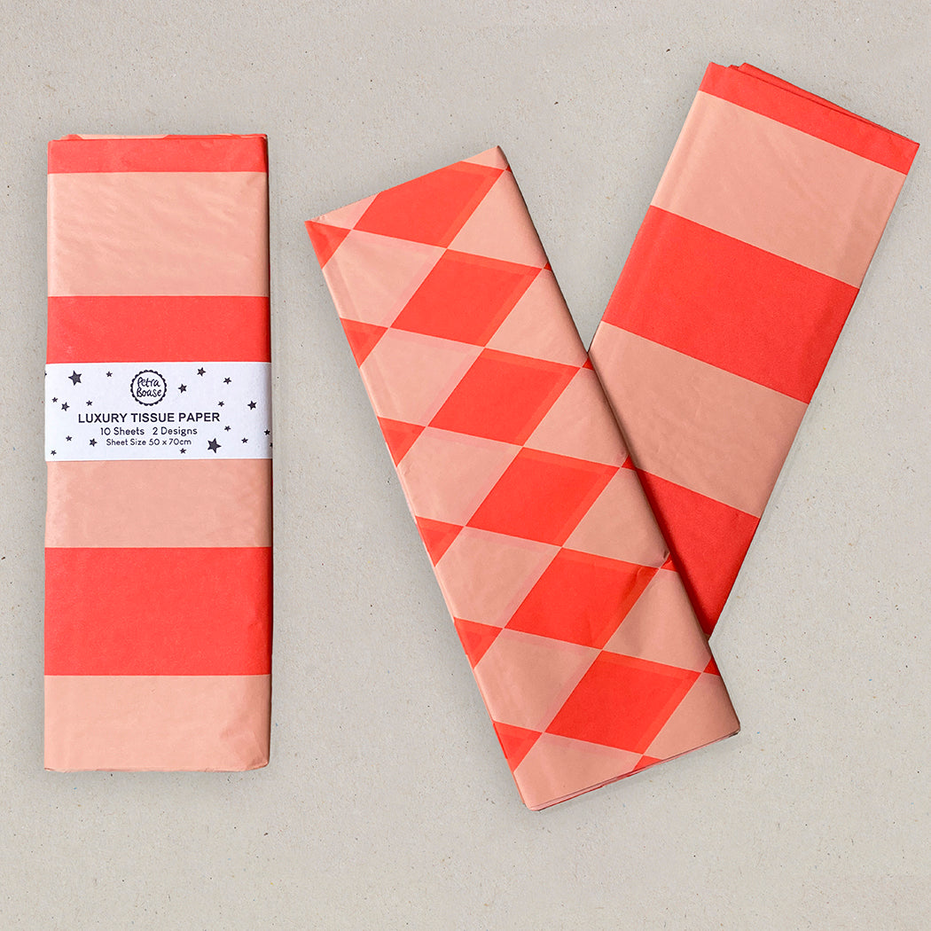 Luxury Tissue Paper - Flouro Orange/Peach