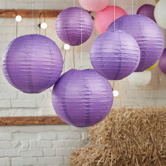 Purple Paper Lantern Decorations