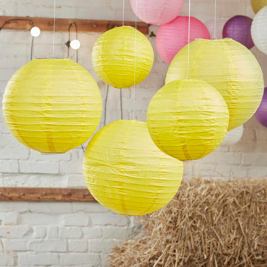 Yellow Paper Lantern Decorations