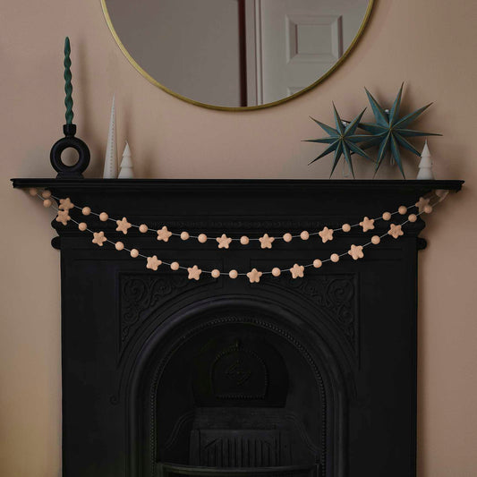 Star and Bead Garland - Blush