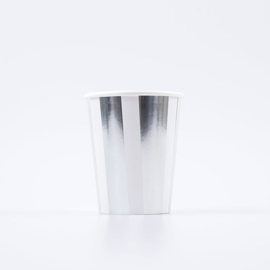 Meri Meri Silver Stripe Cups