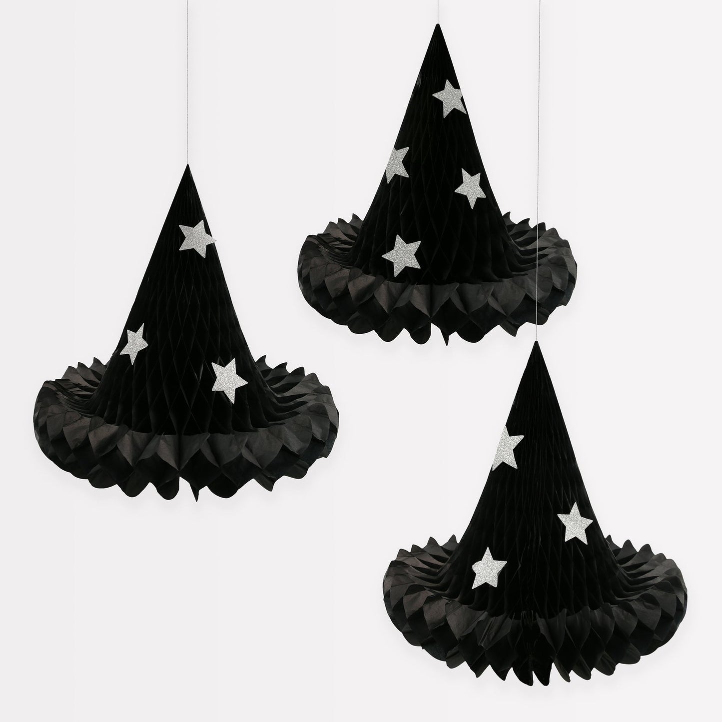 Hanging Honeycomb Witch Hat Decorations