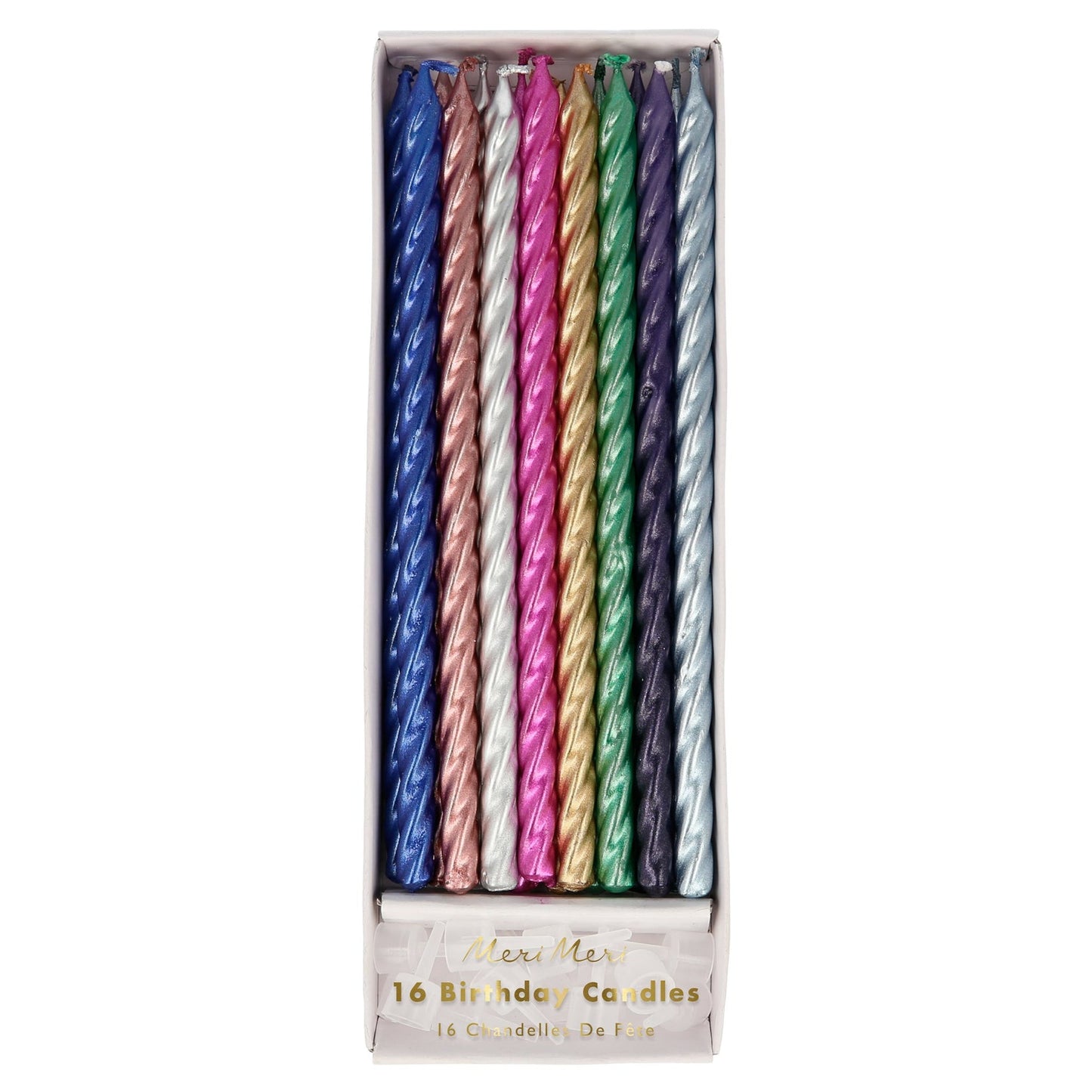 Meri Meri Multi Metallic Twisted Candles