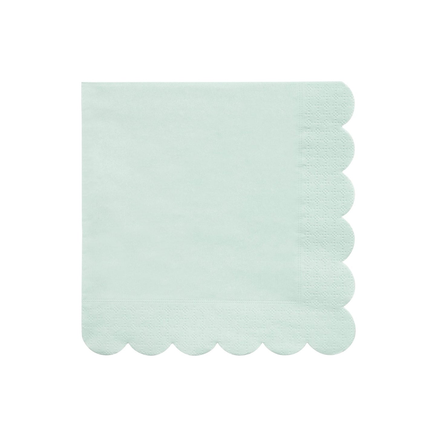 Meri Meri Pale Mint Scalloped Napkins - Small