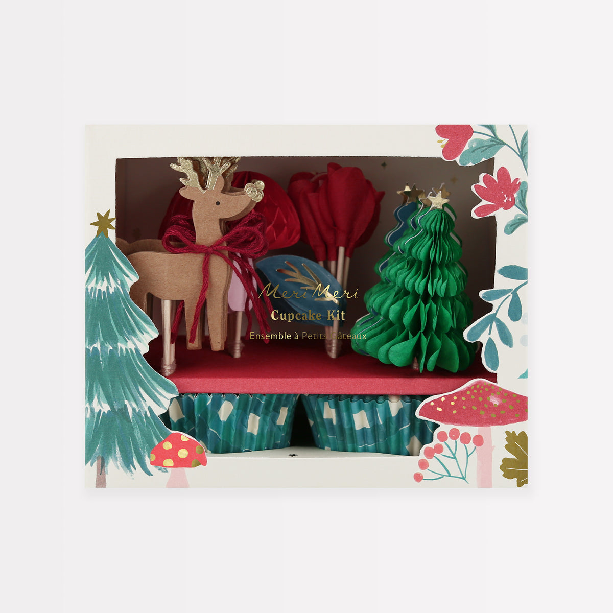 Meri Meri Woodland Christmas Cupcake Kit