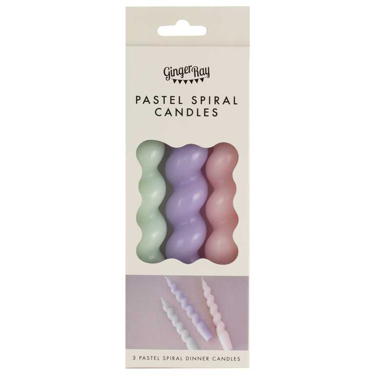 Pastel Spiral Candles