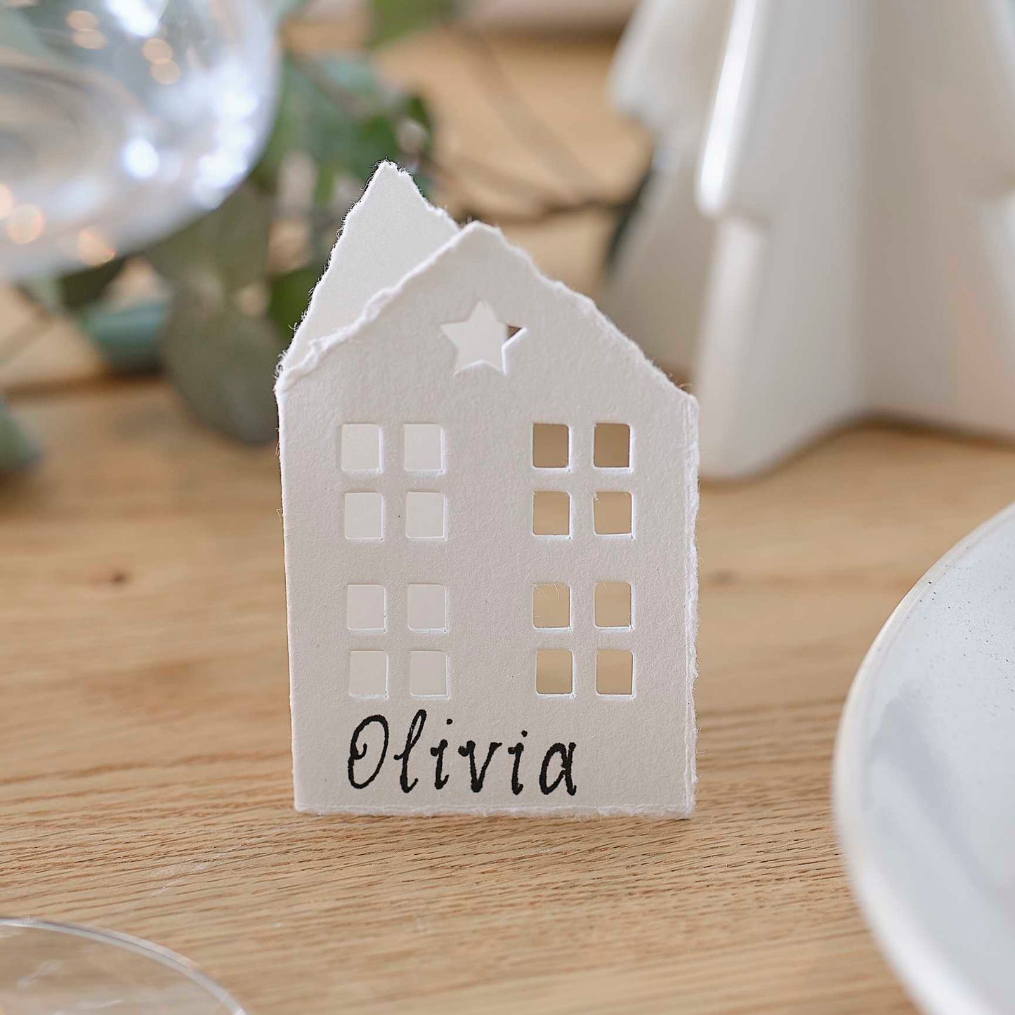 Cotton Paper House Place Cards