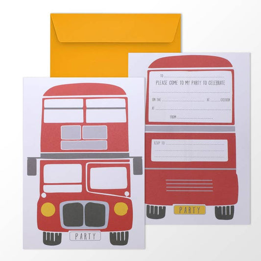 London bus party invitations