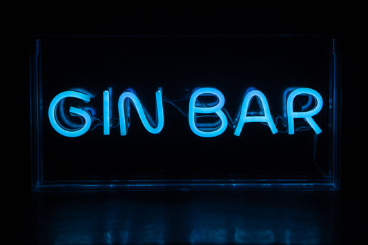 Neon light box [Gin Bar - Blue]