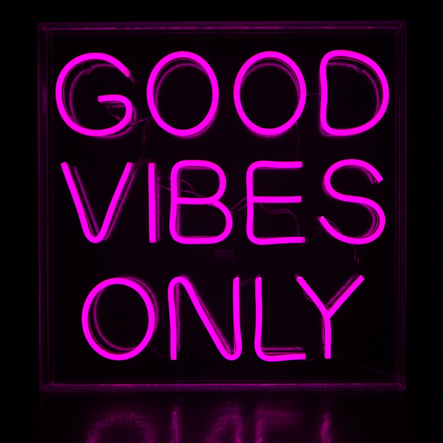 Neon light box [Good Vibes Only]