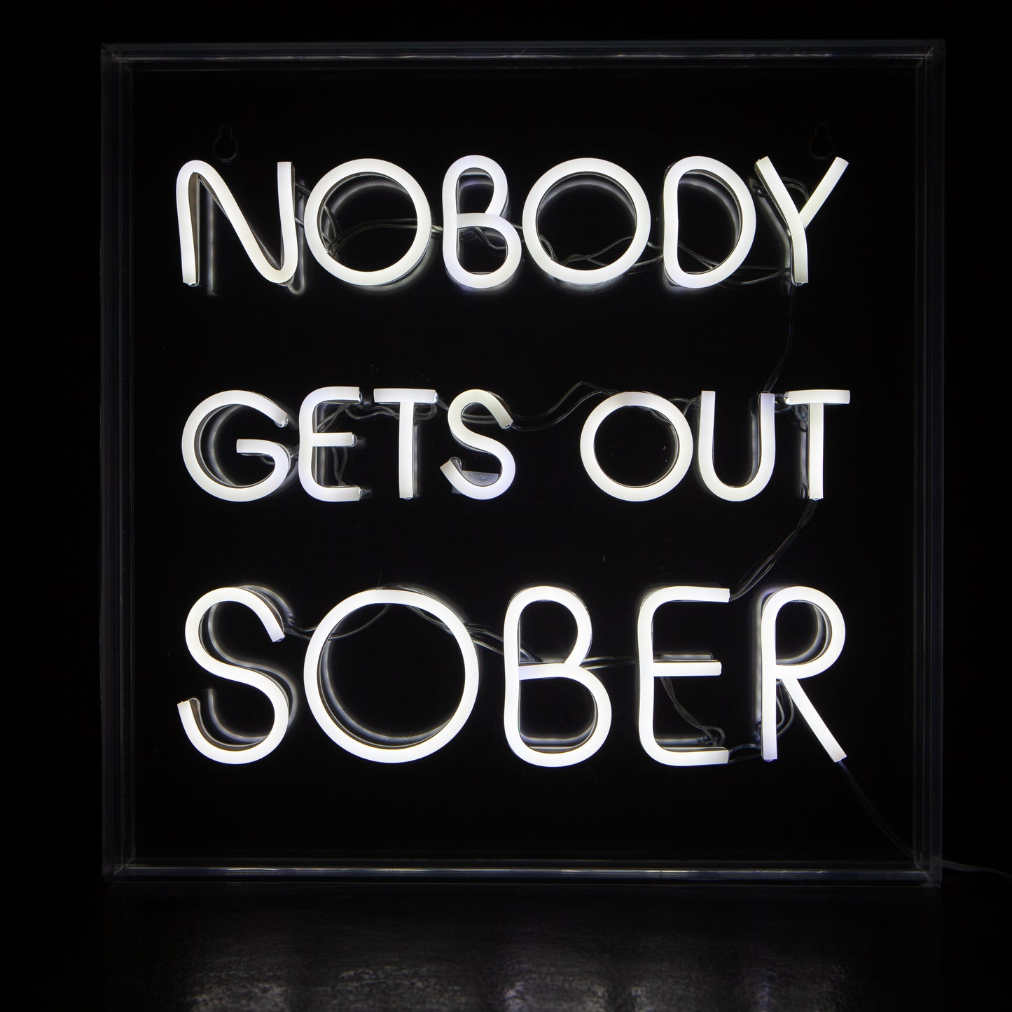 Neon light box [Nobody Gets Out Sober]