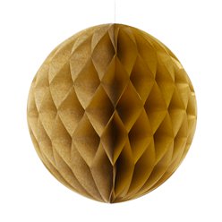 Gold ball honeycomb garland