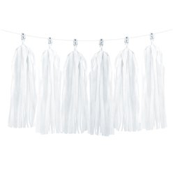 White Tassel Garland Decoration - 1.5m