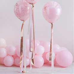 Rose Gold And Pink Streamer Balloon Tails