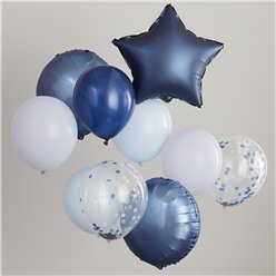 Mix It Up Blue Latex Balloon Bundle