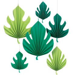 Palm Leaf Paper Fan Decorations