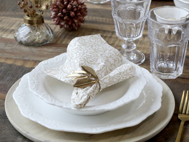 Napkin with pattern - Gold