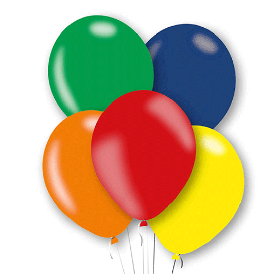11 inch Primary Mix Latex Balloons (10)