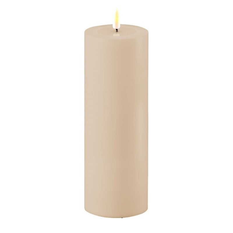 LED Outdoor Pillar Candle - Sand