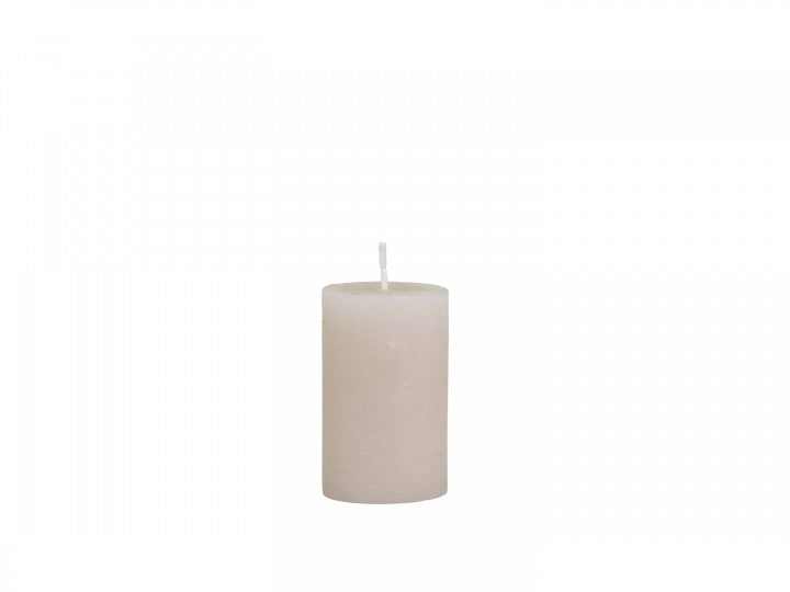 Macon Pillar Rustic Wax Candles - Nude