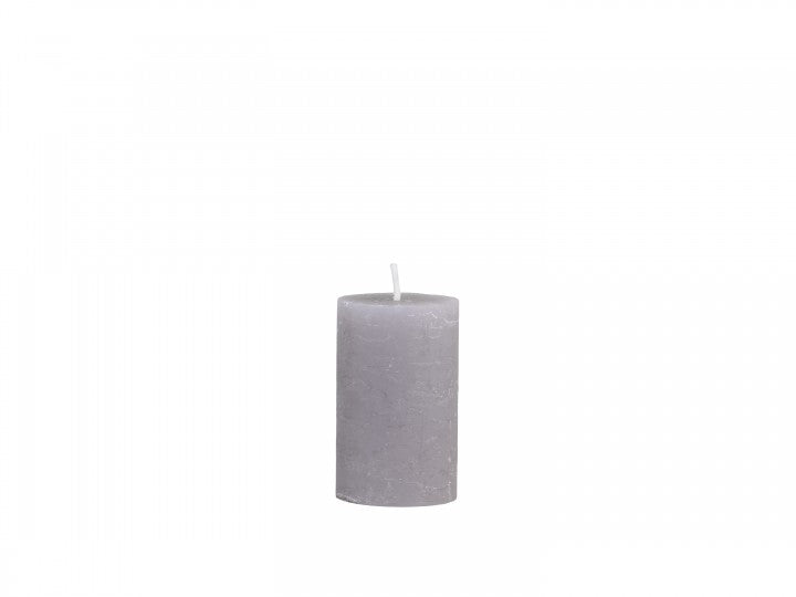 Macon Pillar Rustic Wax Candles - French Grey