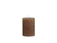 Macon Pillar Rustic Wax Candles - Walnut