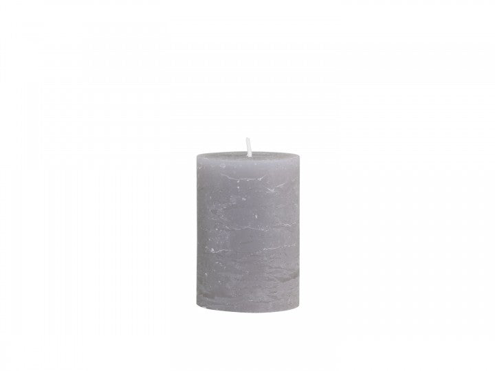 Macon Pillar Rustic Wax Candles - French Grey