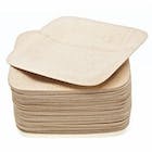 Bamboo square plates - pack of 10