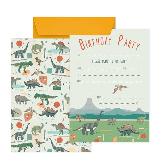 Dinosaur party invitations