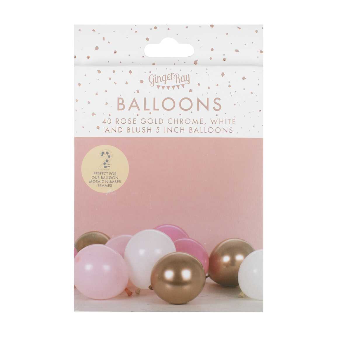Blush & Rose Gold Mix Latex Balloons - 5"