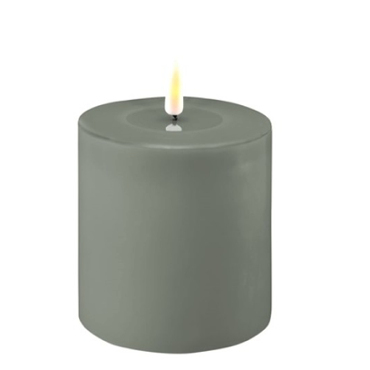 LED Pillar Candle - Salvie Green