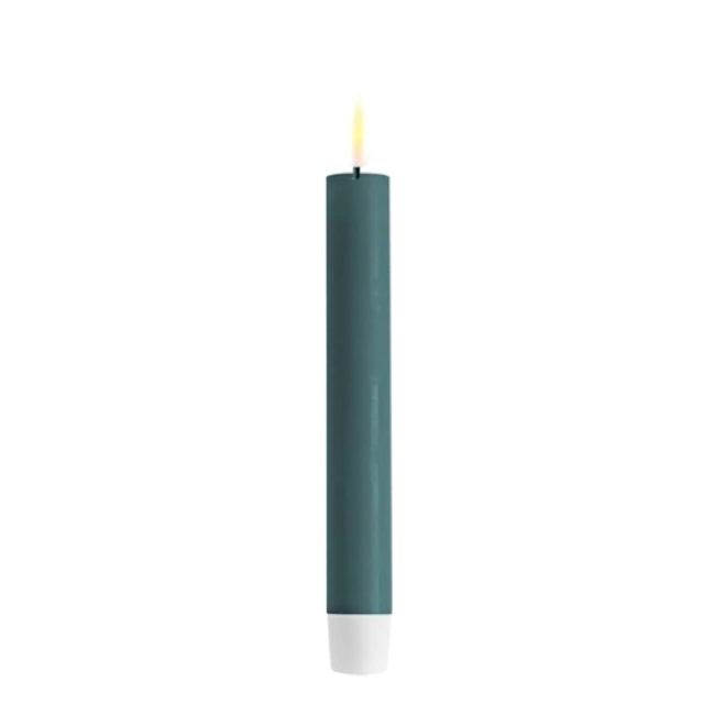 Straight LED dinner candles (set of 2) - Jade