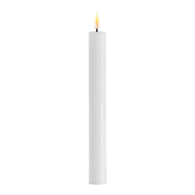 Straight LED dinner candles (set of 2) - White