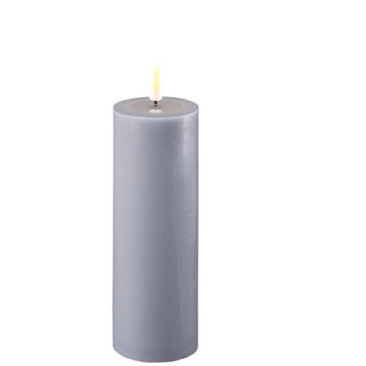 LED Pillar Candle - Dust Blue